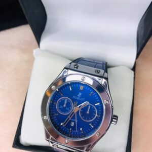 Hublot Classic Fusion Chronograph Men's Blue Dial Leather Band Watch